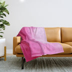 Modern fuchsia watercolor paint brushtrokes Throw Blanket Gallery Image 1