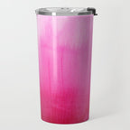 Modern fuchsia watercolor paint brushtrokes Travel Mug Gallery Image 2