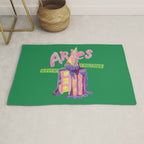 Aries Dessert in Kelly Green & Pink Rug Gallery Image 1