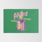 Aries Dessert in Kelly Green & Pink Rug Gallery Image 2