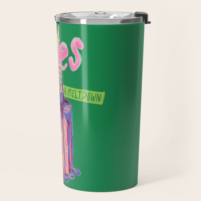 Aries Dessert in Kelly Green & Pink Travel Mug Gallery Image 2