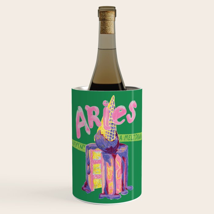 Aries Dessert in Kelly Green & Pink Wine Chiller Gallery Image 1