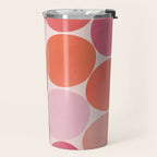 Playful Red and Pink Dots Travel Mug Gallery Image 2