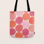 Playful Red and Pink Dots Tote Bag Gallery Image 1