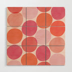 Playful Red and Pink Dots Wood Wall Art Gallery Image 1