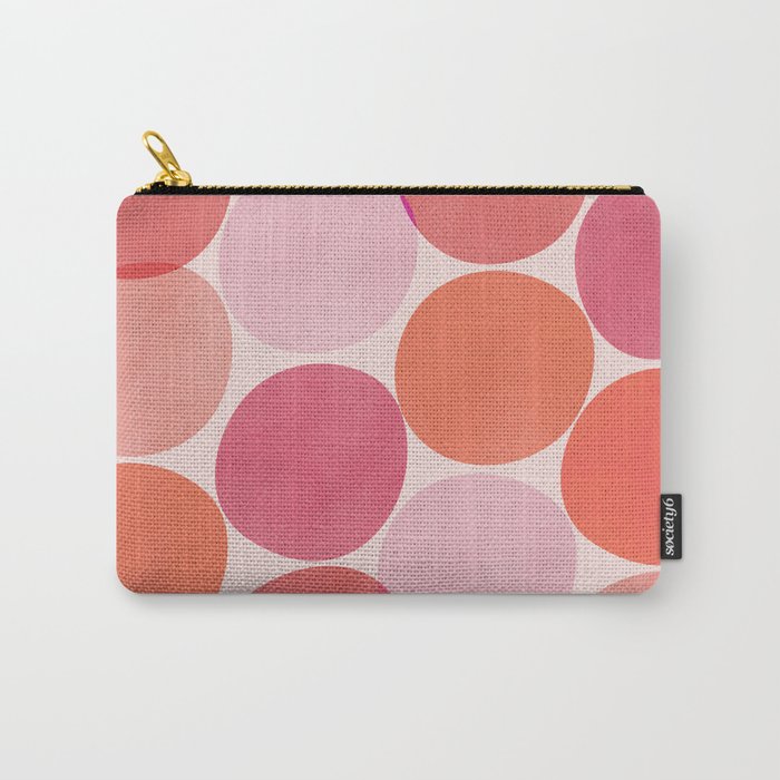Playful Red and Pink Dots Carry All Pouch Gallery Image 1