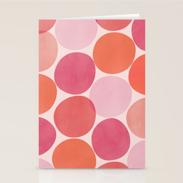 Playful Red and Pink Dots Stationery Card Gallery Image 2