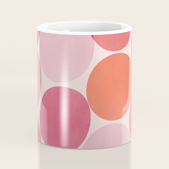 Playful Red and Pink Dots Coffee Mug Gallery Image 4
