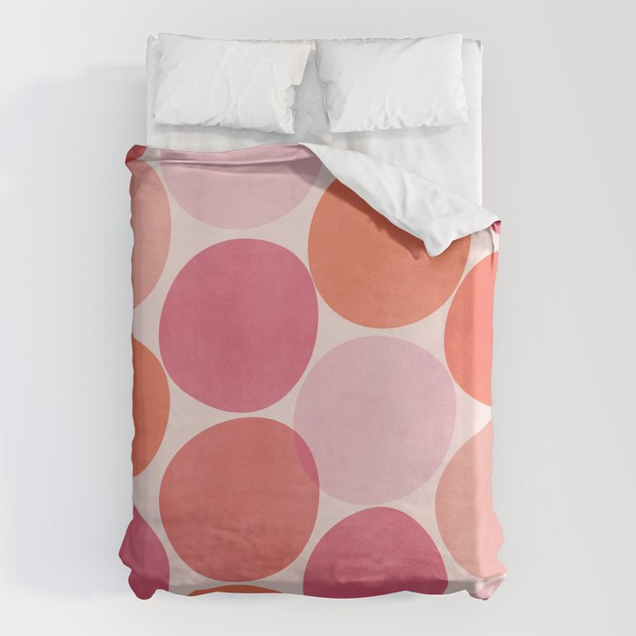Playful Red and Pink Dots Duvet Cover Gallery Image 6