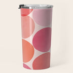 Playful Red and Pink Dots Travel Mug Gallery Image 3