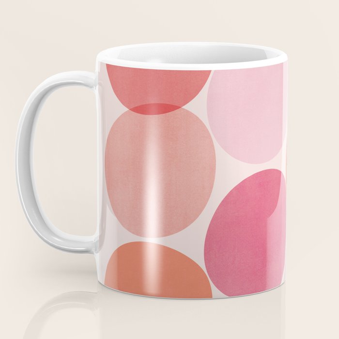 Playful Red and Pink Dots Coffee Mug Gallery Image 3
