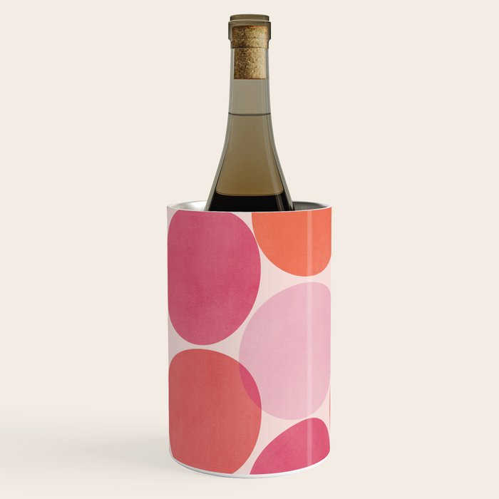 Playful Red and Pink Dots Wine Chiller Gallery Image 1