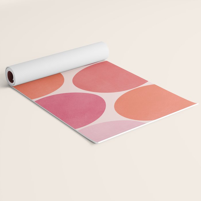 Playful Red and Pink Dots Yoga Mat Gallery Image 2
