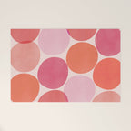 Playful Red and Pink Dots Welcome Mat Gallery Image 1