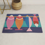 Colorful Abstract Fish Rug Gallery Image 1