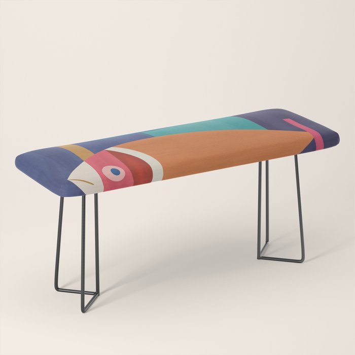 Colorful Abstract Fish Bench Gallery Image 1