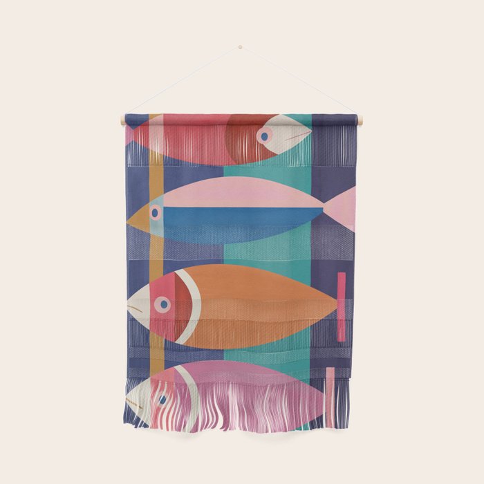 Colorful Abstract Fish Wall Hanging Gallery Image 1
