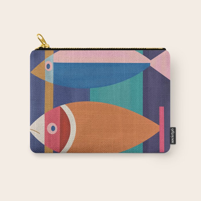 Colorful Abstract Fish Carry All Pouch Gallery Image 1