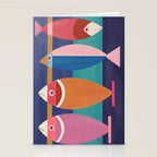 Colorful Abstract Fish Stationery Card Gallery Image 2