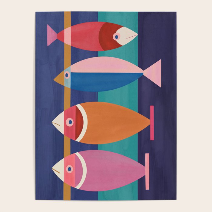 Colorful Abstract Fish Poster Gallery Image 4