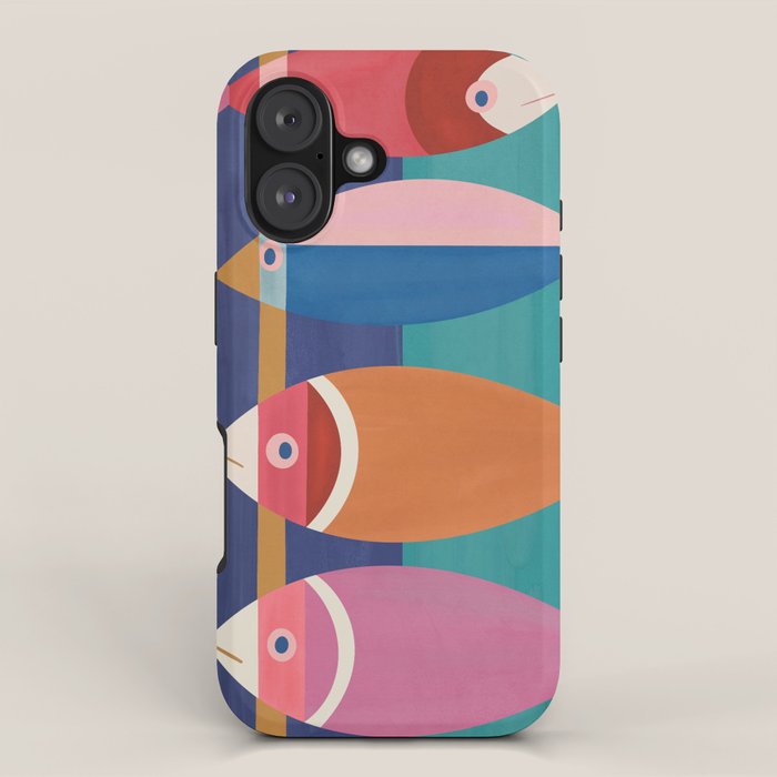 Colorful Abstract Fish iPhone Case Gallery Image 1