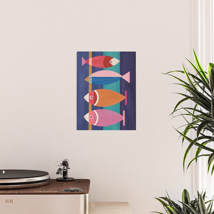 Colorful Abstract Fish Poster Gallery Image 2