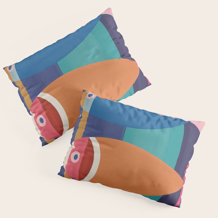 Colorful Abstract Fish Pillow Sham Gallery Image 3