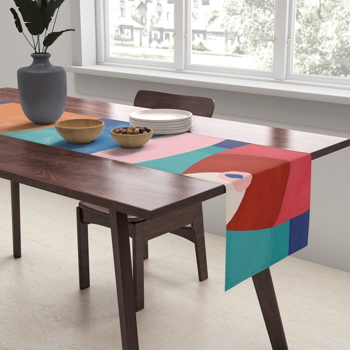 Colorful Abstract Fish Table Runner Gallery Image 2