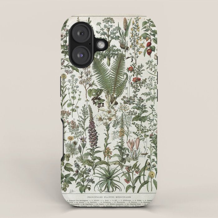 Medicinal PlantsVintage  Illustration iPhone Case Gallery Image 1