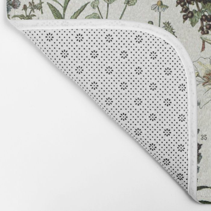 Medicinal PlantsVintage  Illustration Bath Mat Gallery Image 2