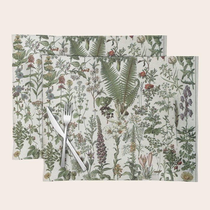 Medicinal PlantsVintage  Illustration Placemat Gallery Image 1