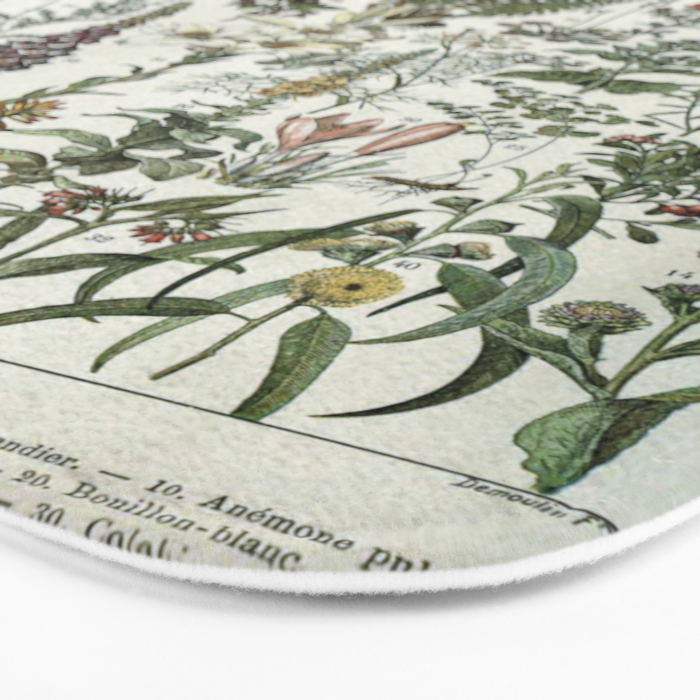 Medicinal PlantsVintage  Illustration Bath Mat Gallery Image 3