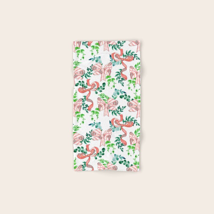 Whimsical Cheerful Bows Plants II Bath Towel Gallery Image 1