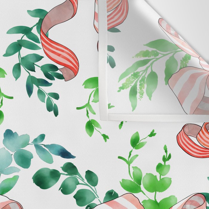 Whimsical Cheerful Bows Plants II Wall Tapestry Gallery Image 3