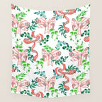 Whimsical Cheerful Bows Plants II Wall Tapestry Gallery Image 4
