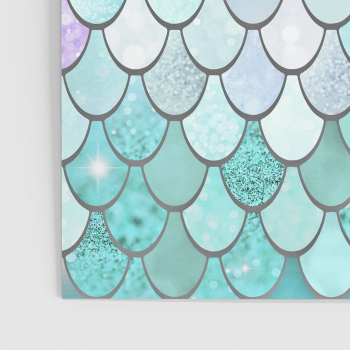 Mermaid Pastel Pink Purple Aqua Teal Poster Gallery Image 3