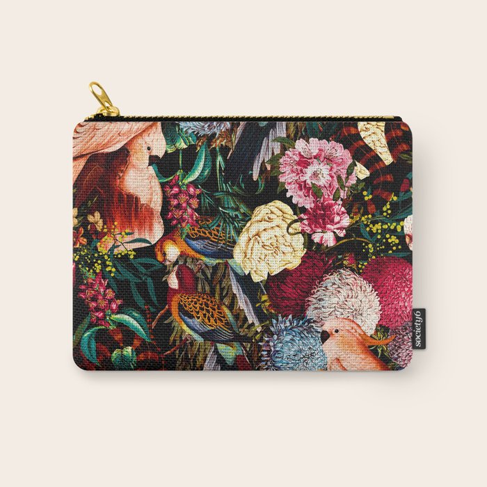 Floral and Animals pattern II Carry All Pouch Gallery Image 1
