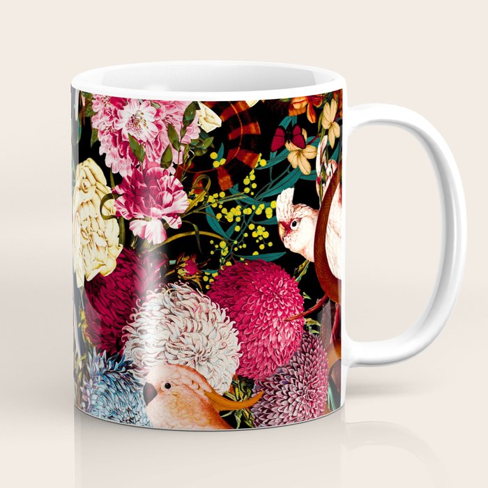 Floral and Animals pattern II Coffee Mug Gallery Image 1