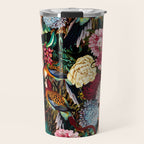Floral and Animals pattern II Travel Mug Gallery Image 1