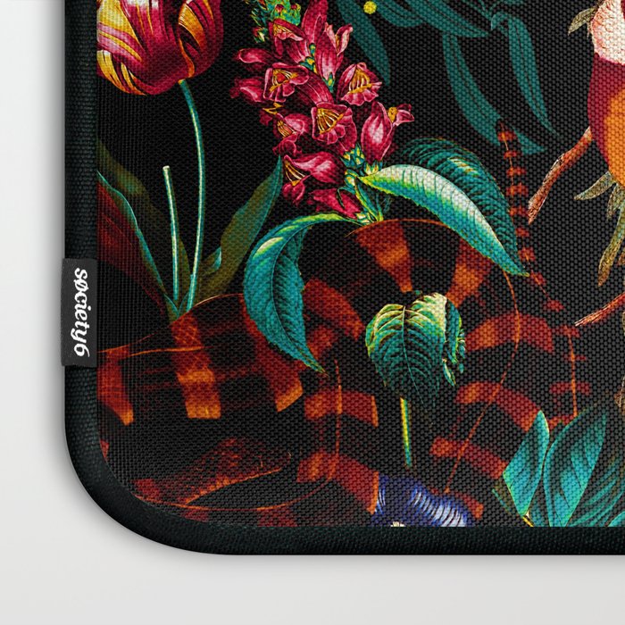 Floral and Animals pattern II Laptop Sleeve Gallery Image 3