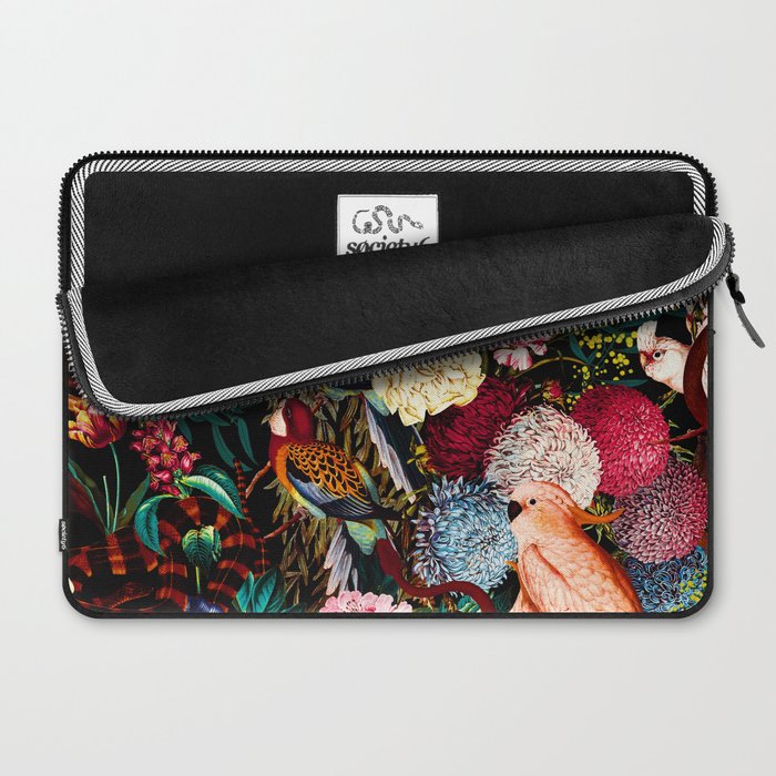 Floral and Animals pattern II Laptop Sleeve Gallery Image 2