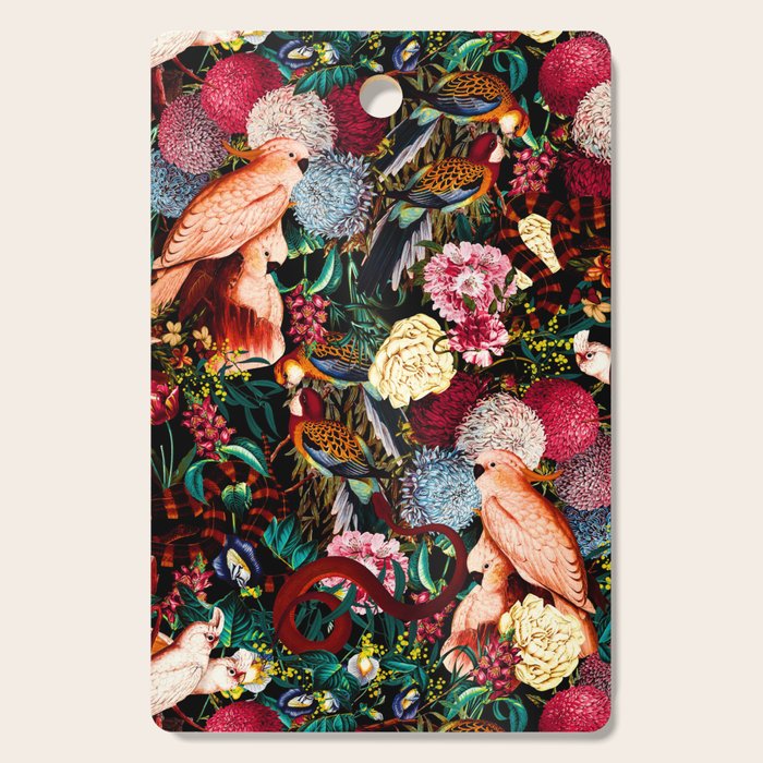 Floral and Animals pattern II Cutting Board Gallery Image 1