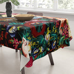 Floral and Animals pattern II Tablecloth Gallery Image 3