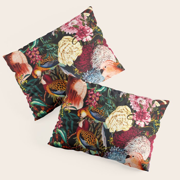 Floral and Animals pattern II Pillow Sham Gallery Image 1