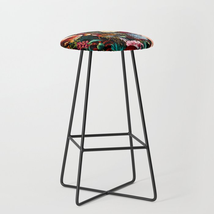 Floral and Animals pattern II Stool Gallery Image 1