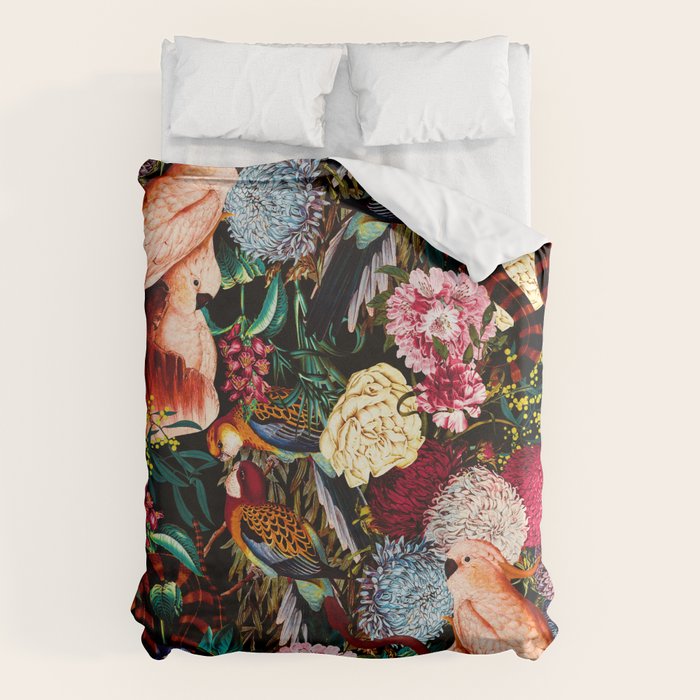 Floral and Animals pattern II Duvet Cover Gallery Image 6