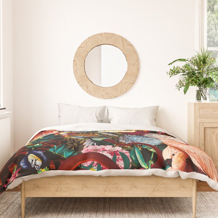 Floral and Animals pattern II Duvet Cover Gallery Image 3