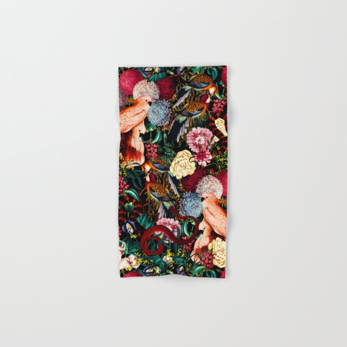 Floral and Animals pattern II Bath Towel Gallery Image 1