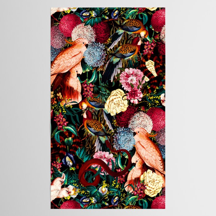 Floral and Animals pattern II Tablecloth Gallery Image 2