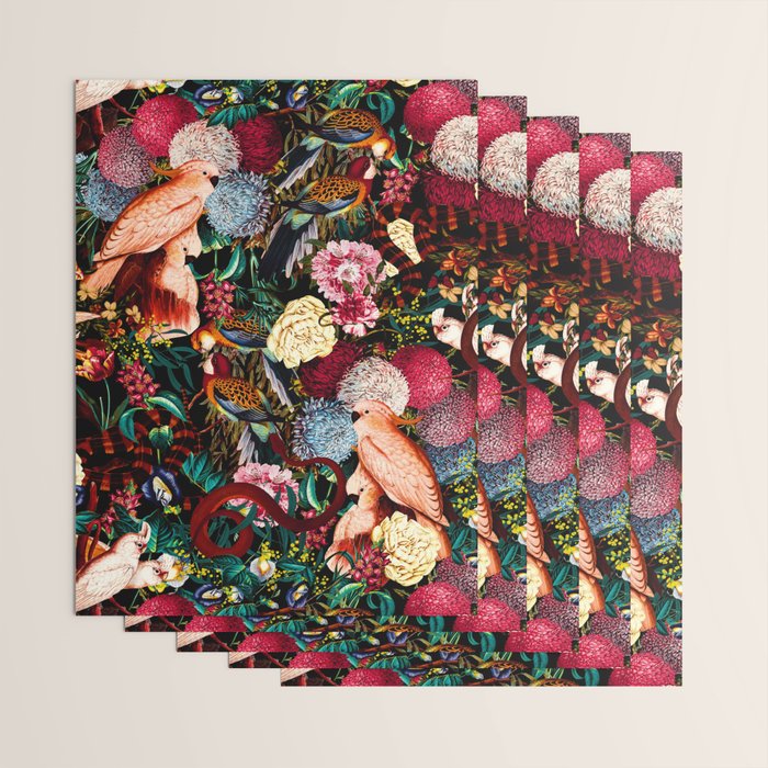 Floral and Animals pattern II Wrapping Paper Gallery Image 3